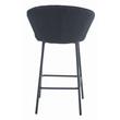 Konyhai/bárszék, Artool, Gatta, bársony, acél, fekete, 43,5x36,5x90,5 cm