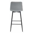 Konyhai/bárszék, Artool, Pozza, bársony, acél, ezüst és fekete, 43x35x104 cm