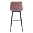 Konyhai/bárszék, Artool, Pozza, bársony, acél, rózsaszín és fekete, 43x35x104 cm