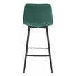Konyhai/bárszék, Artool, Pozza, bársony, acél, zöld és fekete, 43x35x104 cm