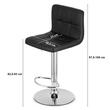 Konyhai/bárszék, Artool, Prot, forgó, ökológiai bőr, fekete, 41x44,5x87,5-108 cm