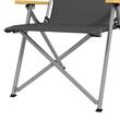 Összecsukható kerti szék, kemping, horgászat, Oxford anyagú, fejtámlával, zsebbel, állítható háttámlával, szürke, 74x59,5x98 cm