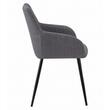 Scaun stil fotoliu bucatarie/living, Artool, Beni, stofa, metal, gri inchis si negru, 57x59x85 cm (3909_1)