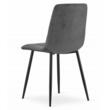 Skandináv stílusú szék, Artool, Kara, bársony, fém, szürke és fekete, 44,5x50,5x87 cm
