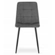 Skandináv stílusú szék, Artool, Kara, bársony, fém, szürke és fekete, 44,5x50,5x87 cm