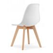 Skandináv stílusú szék, Artool, Kito, PP, fa, fehér, 46x54,5x80 cm