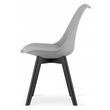 Skandináv stílusú szék, Artool, Mark, PP, fa, szürke és fekete, 49x55,5x82,5 cm