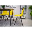 Skandináv stílusú szék, Artool, Osaka, PP, fa, sárga és fekete, 46x54x81 cm