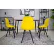 Skandináv stílusú szék, Artool, Osaka, PP, fa, sárga és fekete, 46x54x81 cm
