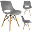 Scaun stil scandinav, PP, lemn, max 100 kg, 45x55x78 cm, Lars, Jumi, gri(CM-910744)