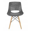Scaun stil scandinav, PP, lemn, max 100 kg, 45x55x78 cm, Lars, Jumi, gri(CM-910744)