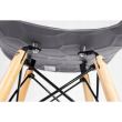 Scaun stil scandinav, PP, lemn, max 100 kg, 45x55x78 cm, Lars, Jumi, gri(CM-910744)