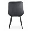 Skandináv stílusú szék, bársony, fém, fekete, 54x61x83 cm, Viva