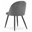 Konyha/nappali szék, Artool, Bello, bársony, fém, szürke, 46x42,5x76,5 cm