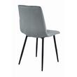 4db konyha/nappali szék készlet, Artool, Libra, bársony, fém, szürke és fekete, 44x40x88,5 cm