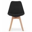 Skandináv stílusú székek, 4db, Artool, Nori, szövet, fa, fekete, 48,5x54x84 cm