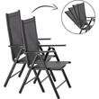Kerti szék, összecsukható, alumínium, szürke, 65x55x104, Chomik