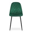 4db konyha/nappali szék készlet, Artool, Asti, bársony, fém, zöld és fekete, 44,5x50,5x87,5 cm
