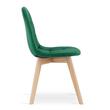 4db konyha/nappali szék készlet, Artool, Bora, bársony, fa, zöld, 44,5x54x81,5 cm