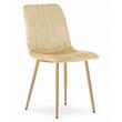 4db konyha/nappali szék készlet, Artool, Lava, bársony, fém, bézs, 45x55x86 cm