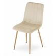 4db konyha/nappali szék készlet, Artool, Lava, bársony, fém, világos bézs, 45x55x86 cm