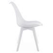 Set 4 scaune bucatarie/living, Artool, Mark, PP, piele ecologica, alb, 49x43x82 cm  (4014_1SP)