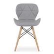 Set 4 scaune stil scandinav, Artool, Lago, piele ecologica, lemn, gri si alb, 47x52x73 cm (3797_1SP)