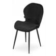 Konyha/nappali székek, 4db, Artool, Terni, bársony, fém, fekete, 50x62x86 cm