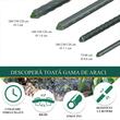 Suport/arac pentru plante, rosii, metal + PVC, 180x1.6 cm, verde,(set 100 buc) * 211885 (147347)