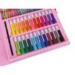 Festő és rajzkészlet gyerekeknek, rózsaszín műanyag készlet, 168 db