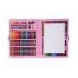 Festő és rajzkészlet gyerekeknek, rózsaszín műanyag készlet, 168 db