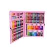Festő és rajzkészlet gyerekeknek, rózsaszín műanyag készlet, 168 db