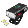 Kerékpár stop és fényszóró készlet, 2xCREE LED T6, 6/7 világítási mód, alumínium és ABS, USB töltés, 6,5x4x5 cm, Trizand