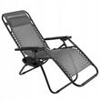 Kerti nyugágy, fém, összecsukható, szürke, 176x65x106 cm, Chomik