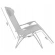 Kerti nyugágy, fém, összecsukható, szürke, 176x65x106 cm, Chomik