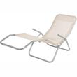 Kerti nyugágy, fém, állítható, bézs, 140x60x95 cm, Jamaica