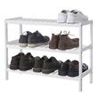Cipőtároló állvány, Artool, 3 polc, bambuszfa, fehér, 70x26x55 cm
