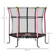Gyerek trambulin 3-10 éves korig, 161x163 cm, védőhálóval, fekete és rózsaszín, max 60 kg