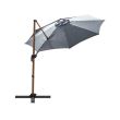 Kerti / terasz esernyő, csuklós, antracit, 300 cm, Róma