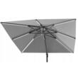 Kerti/terasz esernyő LED-del, Chomik, banánpántos, szürke, 300x300 cm