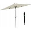 Dönthető kerti/terasz esernyő, LED, hajtókar, Chomik, bézs, 300 cm