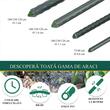 Set 20 suporti/araci pentru plante, rosii, metal + PVC, verde, 1.1x120 cm (211765SP)