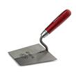 Edzett acél simító, Olejnik, trapéz, széles, 140 mm, fa nyél, piros