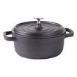 Alumínium edény fedővel, fekete, 2,2 L, 20 cm, Verk Group
