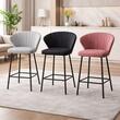 Konyhai/bárszék, Artool, Gatta, bársony, acél, fekete, 43,5x36,5x90,5 cm