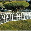 Dekoratív kerti kerítés, fehér műanyag, 4 db-os készlet, 60x30,5 cm