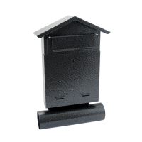 Postaláda, újságtartóval, szürke, B6 formátum, 23x7x37,5 cm, Damech