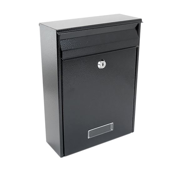 Postaláda, fekete, B5 formátum, 22x9x30 cm, Damech