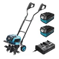 Elektromos láncfűrész, 2db 4 Ah akkumulátorral, 18V Li-ion dupla töltővel, kefe nélküli motorral, 4 vágólappal, edzett, 36 cm, SAS + ALL, Dedra