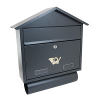 Postaláda, újsághellyel, grafit, C4 formátum, 43x12x48 cm, Damech